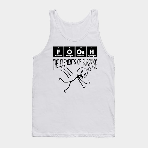 FOOSH Periodic Table of Elements Stick Figure design Tank Top by Luxinda